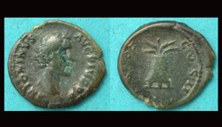 Antoninus Pius, Denarius, Modius reverse, Curious!
